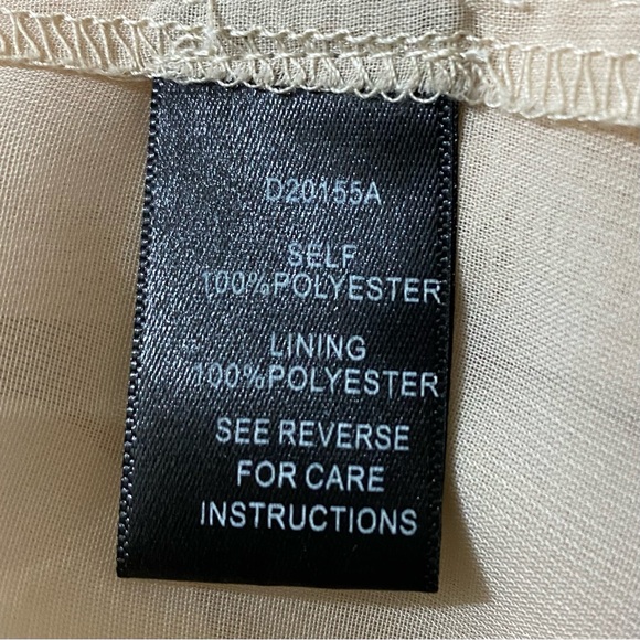 Aakaa CREAM & BLACK unadjustable spaghetti strap mini lined maxi dress size S - Picture 5 of 7